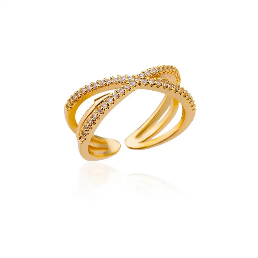 Belt Chain Rings for Women Men Gold Color Stainless Steel Ring Trend Luxury Korean Fashion Aesthetic Jewelry