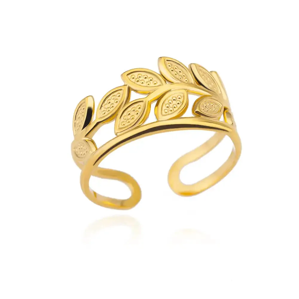 Belt Chain Rings for Women Men Gold Color Stainless Steel Ring Trend Luxury Korean Fashion Aesthetic Jewelry