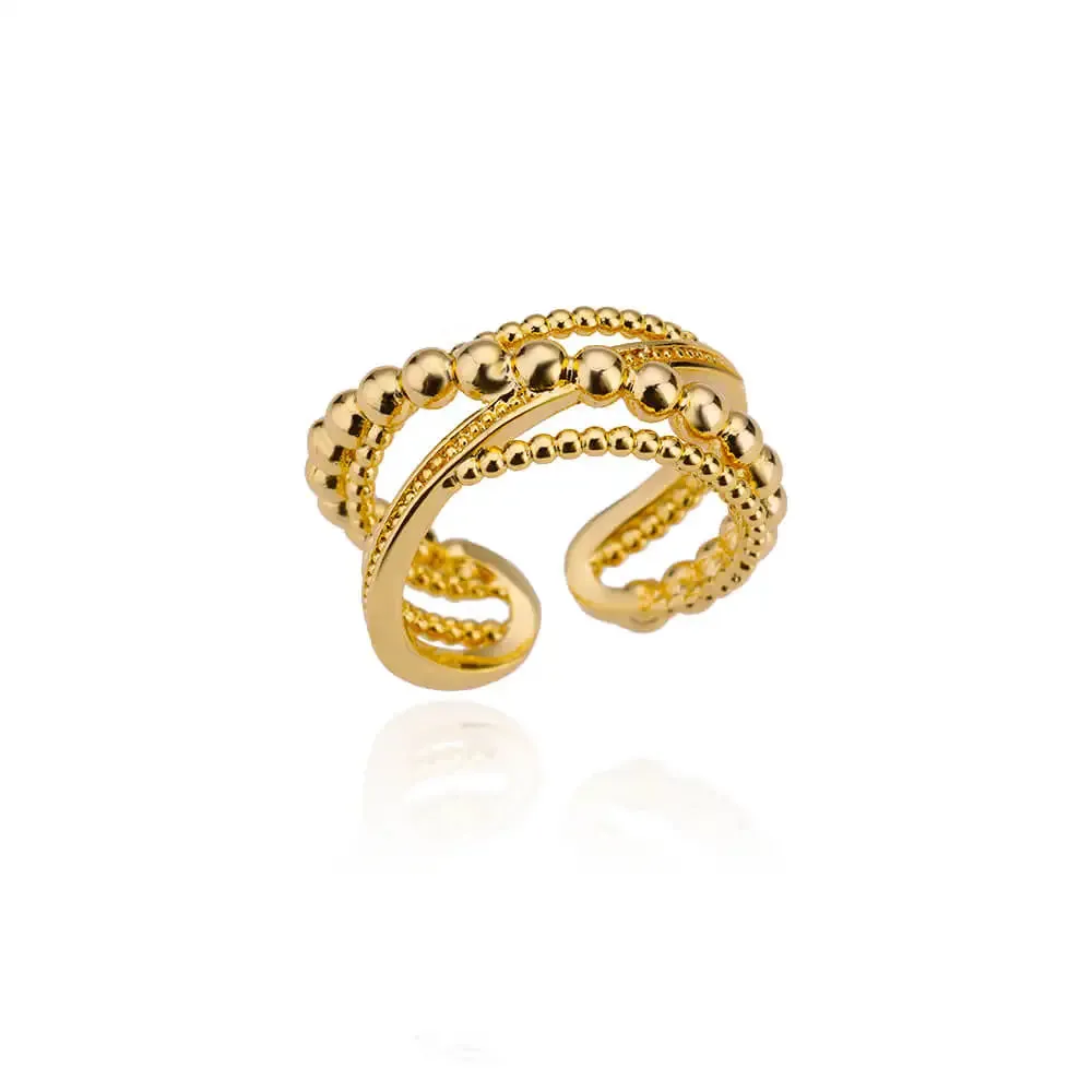 Belt Chain Rings for Women Men Gold Color Stainless Steel Ring Trend Luxury Korean Fashion Aesthetic Jewelry