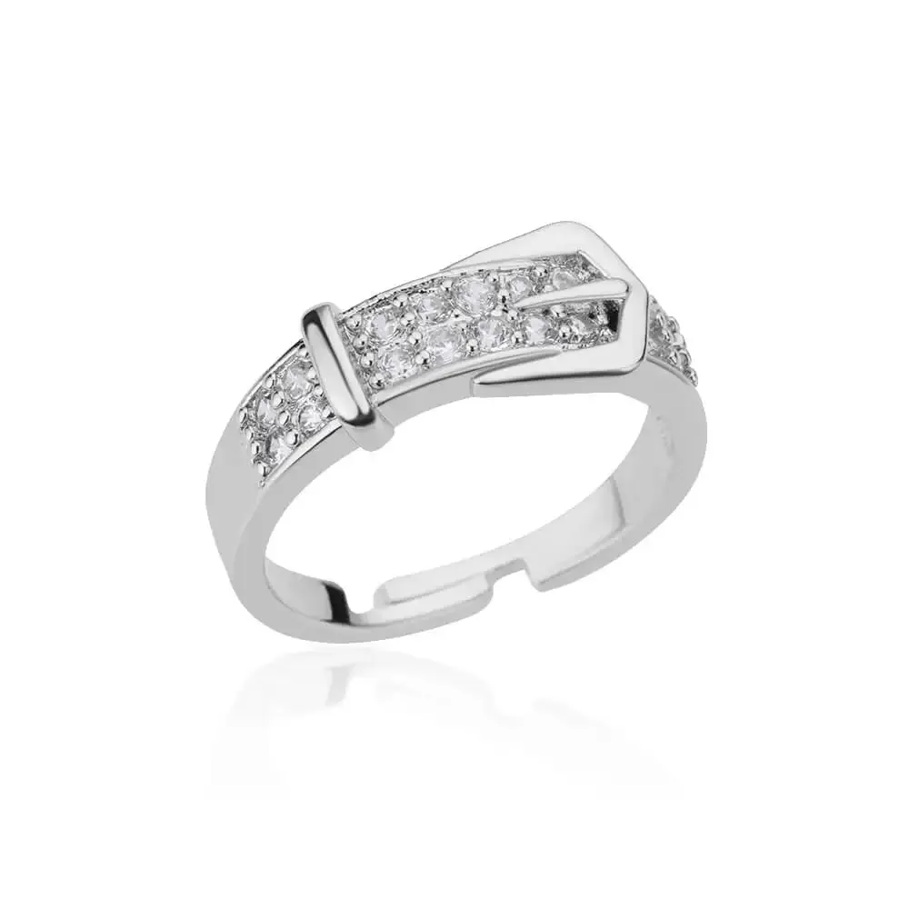 Belt Chain Rings for Women Men Gold Color Stainless Steel Ring Trend Luxury Korean Fashion Aesthetic Jewelry