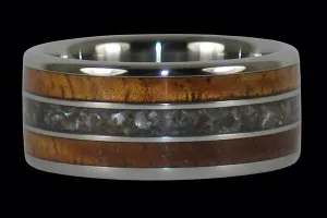 Big Kahuna Black Pearl Titanium Ring
