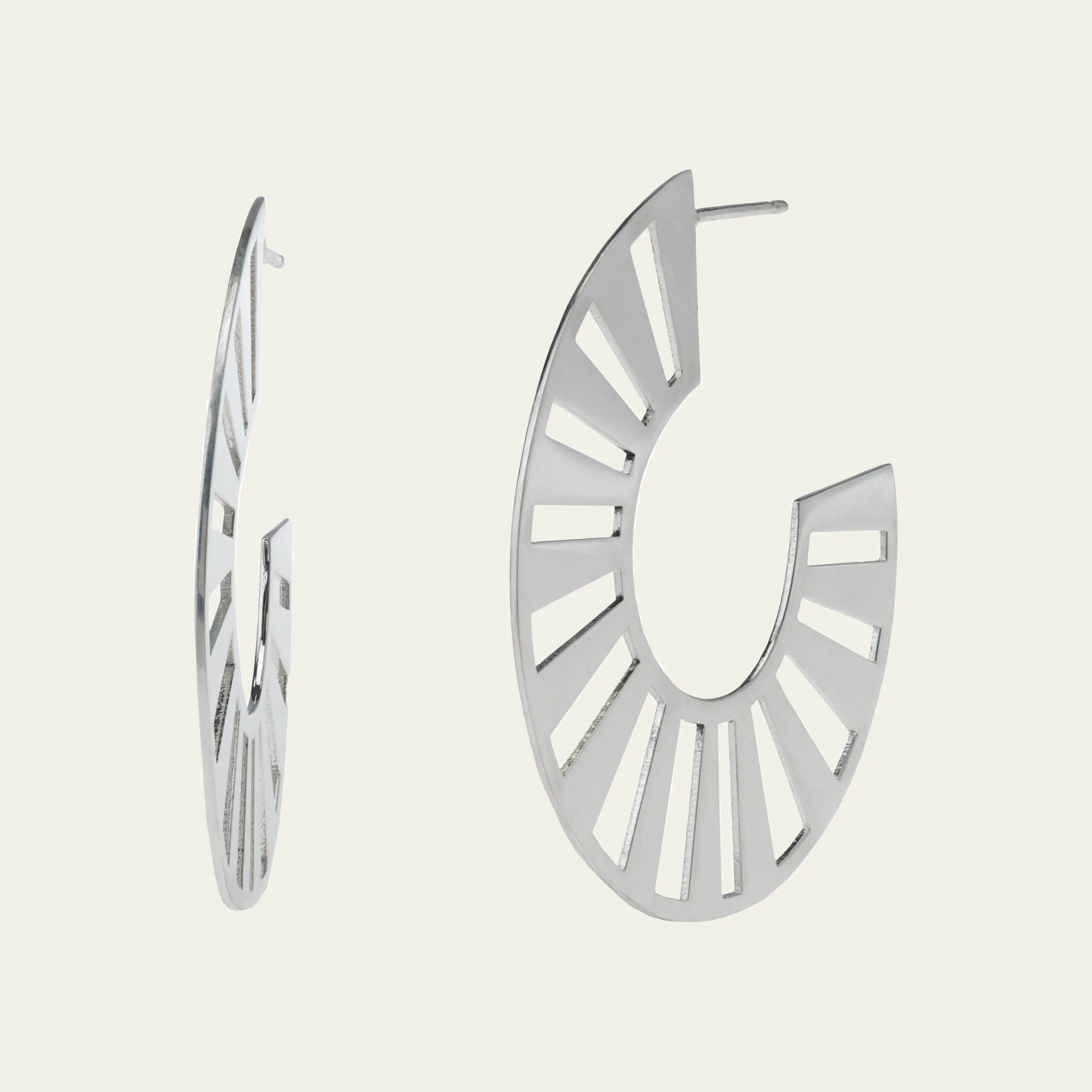 Big Pharaoh Silver Hoops