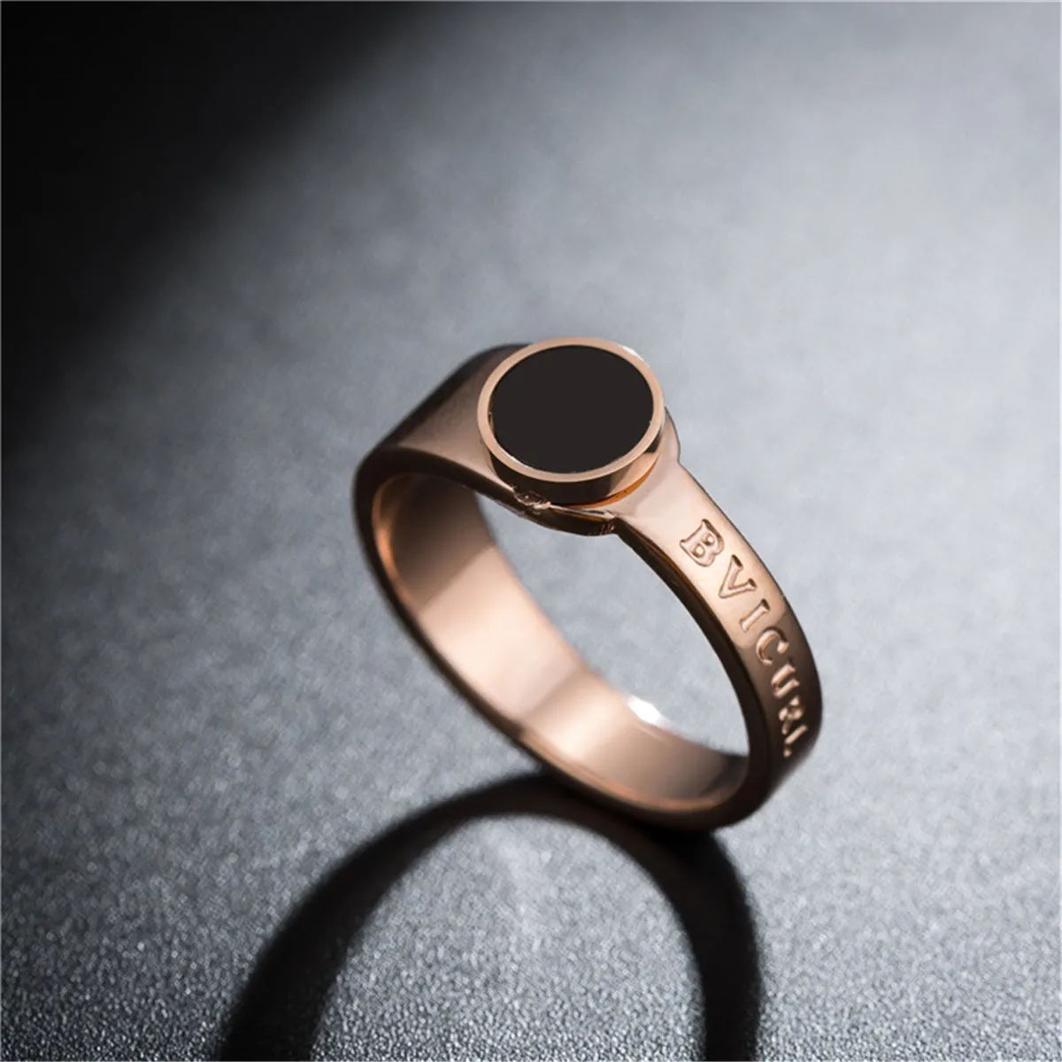 Black & 18K Rose Gold-Plated 'Bvicurl' Ring