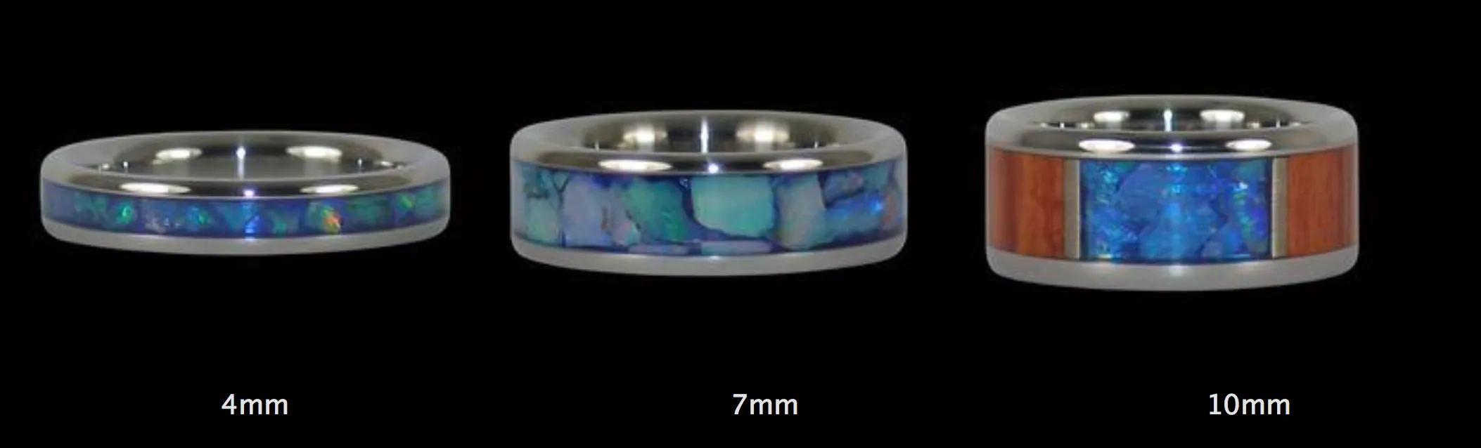 Black and White Ebony Big Kahuna Titanium Ring