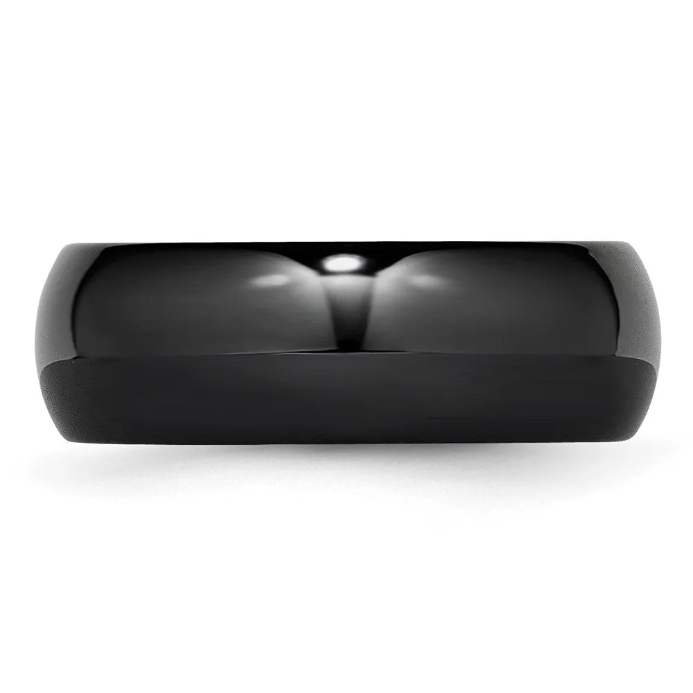 Black Ceramic 8mm Polished Band