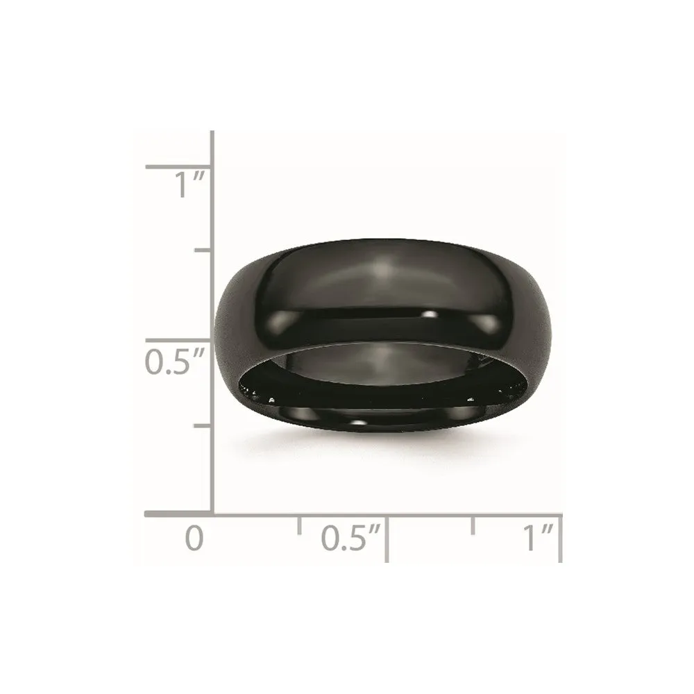 Black Ceramic 8mm Polished Band