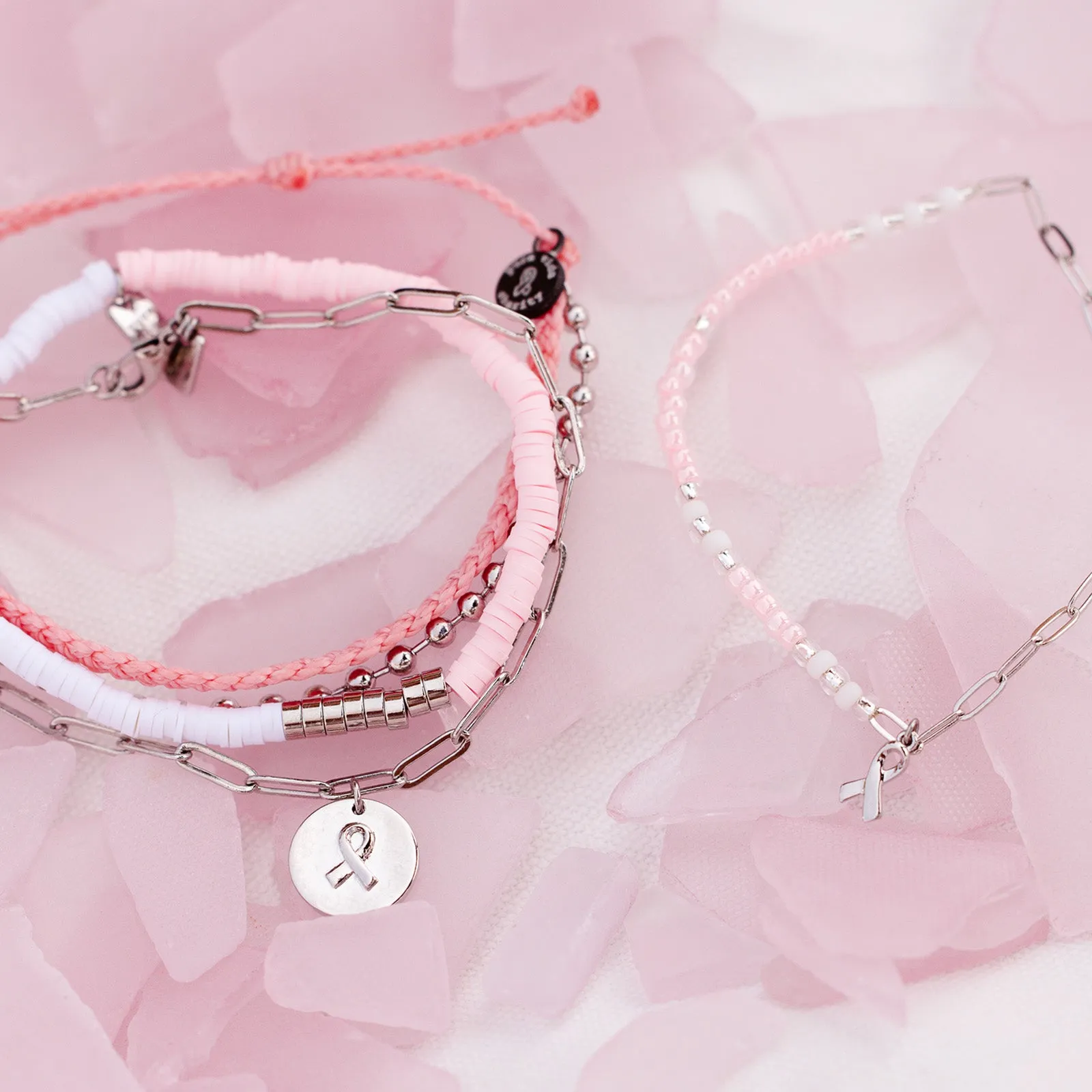 Boarding 4 Breast Cancer Half N Half Bracelet