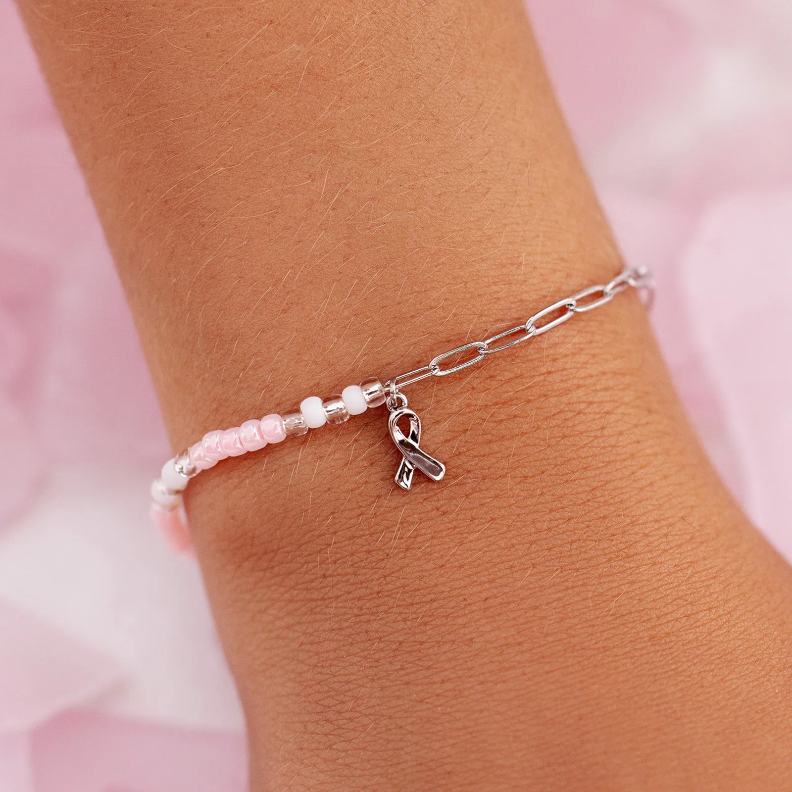 Boarding 4 Breast Cancer Half N Half Bracelet
