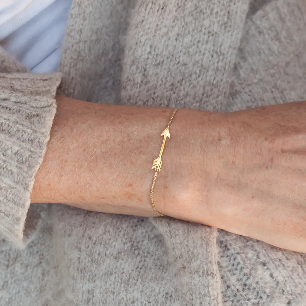 Bracelet Arrow 14K Gold Plated with Arrow 18K Gold Filled