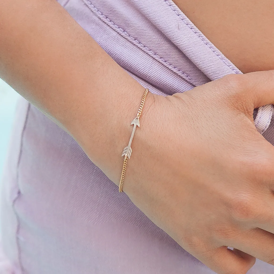 Bracelet Arrow 14K Gold Plated with Arrow 18K Gold Filled