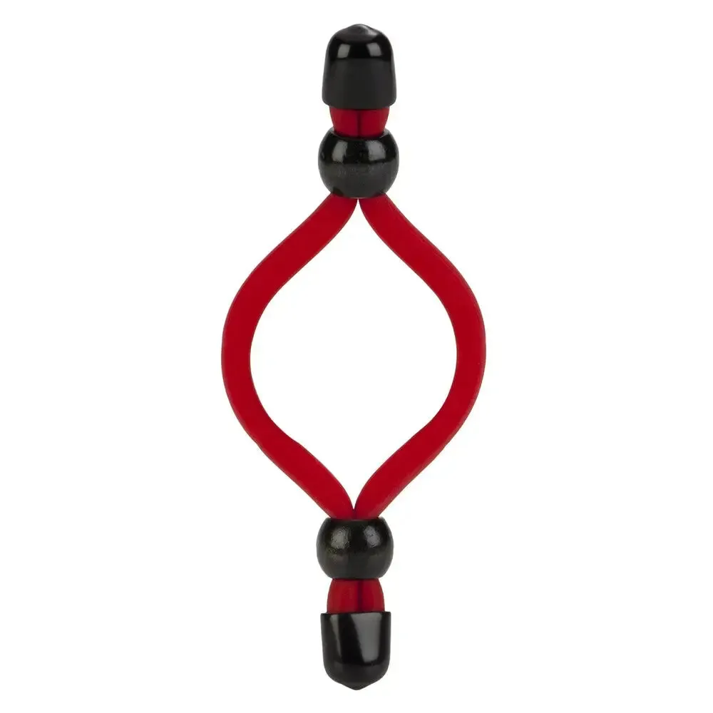 California Exotic Red Latex Adjustable Love Ring for Men