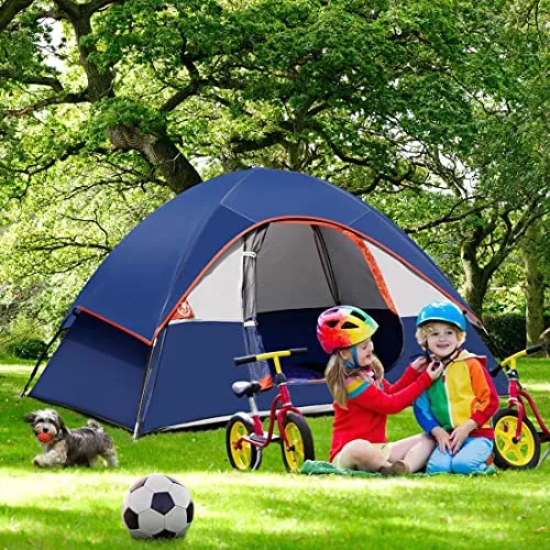 Camping Tent 2 Person Waterproof Windproof Tent with Rainfly-Dome Tent