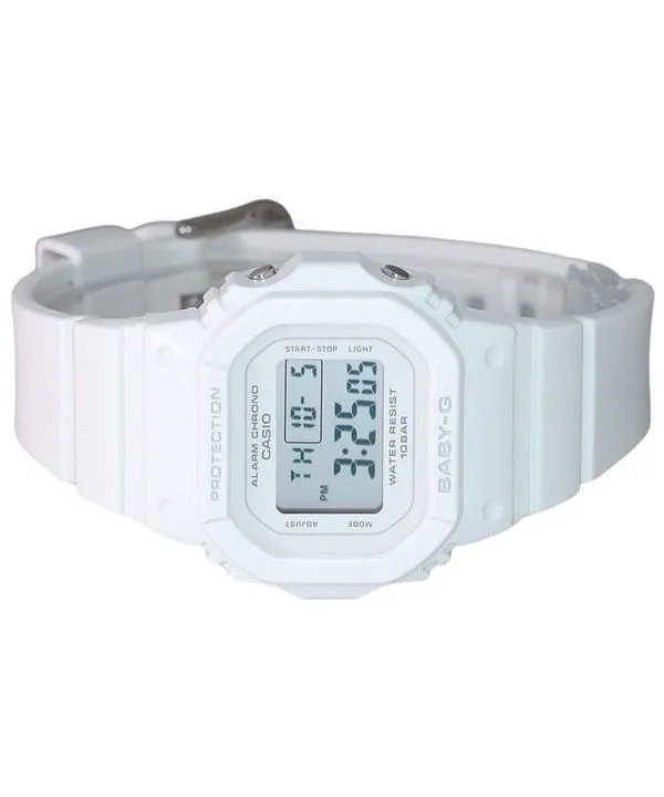 Casio Baby-G Digital White Resin Strap Quartz BGD-565U-7 100M Womens Watch