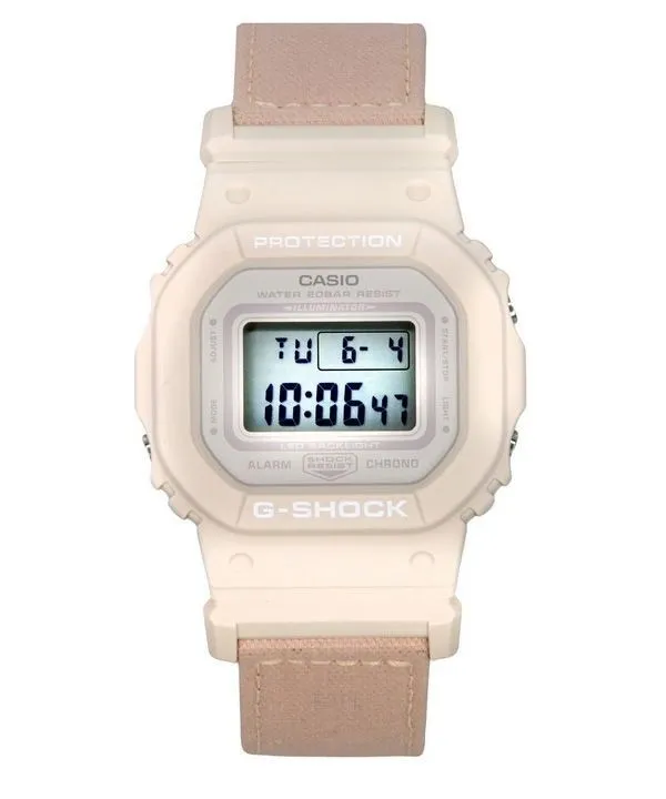 Casio G-Shock Digital Organic Pink Cloth Strap Bio-Based Resin Quartz GMD-S5600CT-4 200M Women's Watch