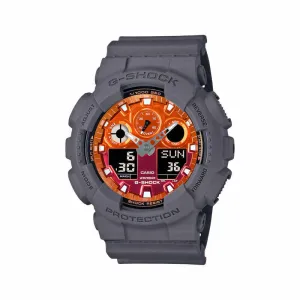 Casio G-Shock GA-2100FL-8A Men Analog-Digital Watch Gray Resin Strap