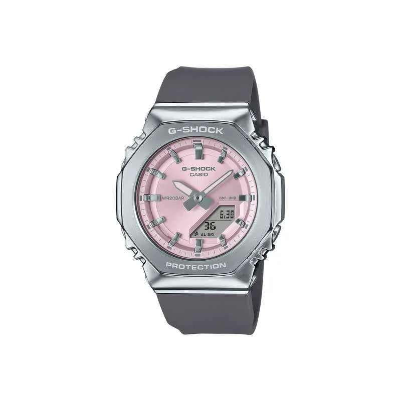 Casio G-Shock Women Analog-Digital Watch GM-S2110-4A Gray Resin Strap