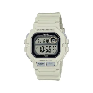 Casio WS-1400H-8A Men Digital Watch Beige Resin Strap