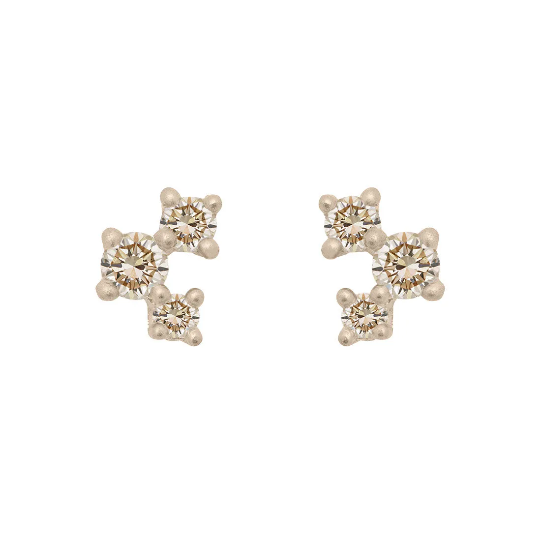 Celeste Earrings, Champagne Diamond