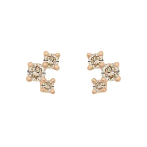 Celeste Earrings, Champagne Diamond