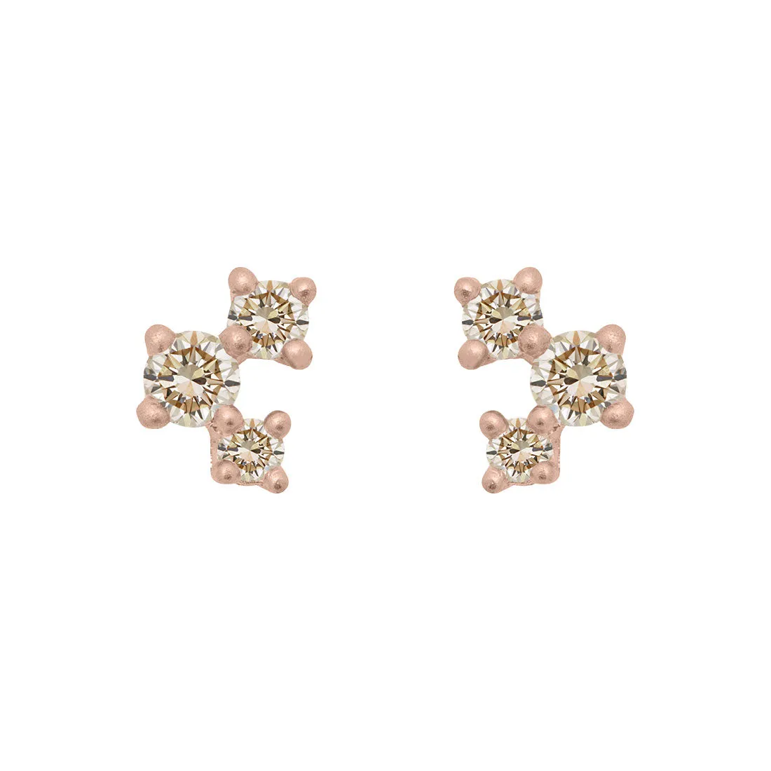 Celeste Earrings, Champagne Diamond