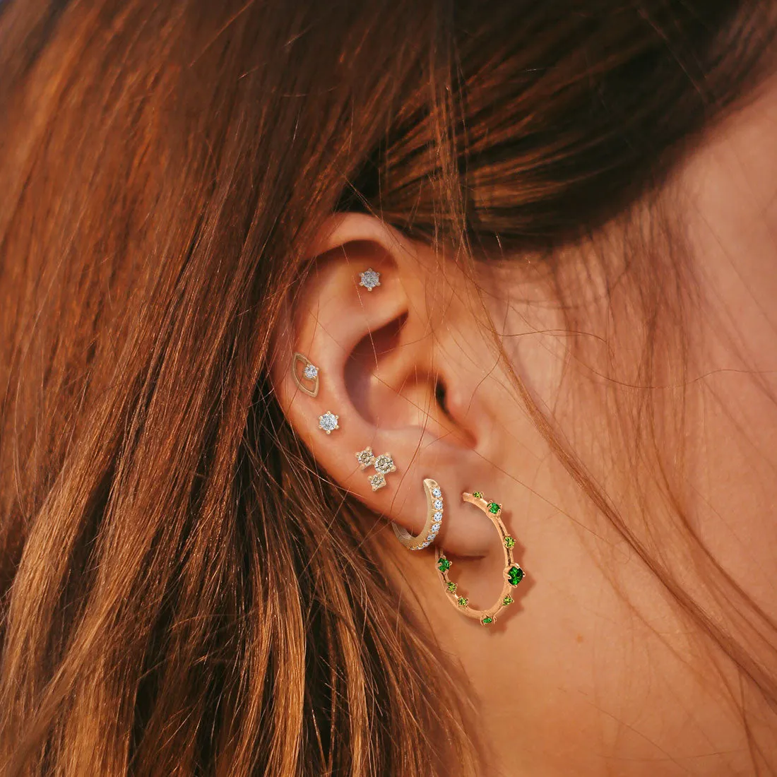 Celeste Earrings, Champagne Diamond