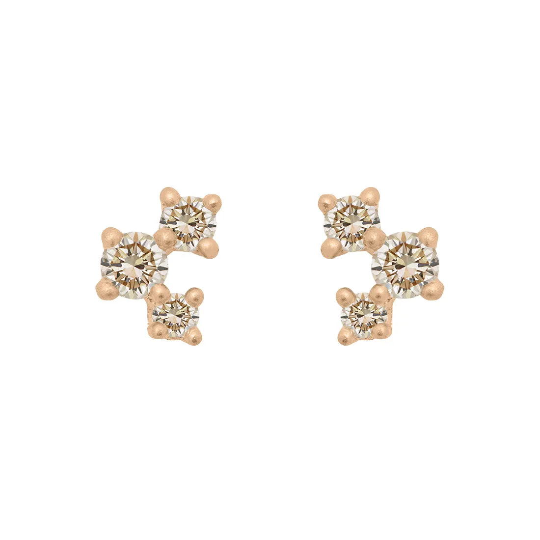 Celeste Earrings, Champagne Diamond