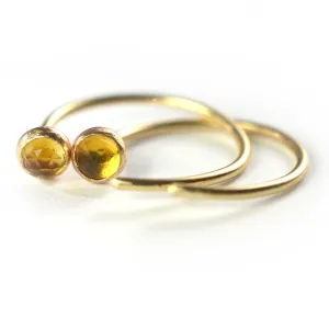 Citrine Ear Huggers
