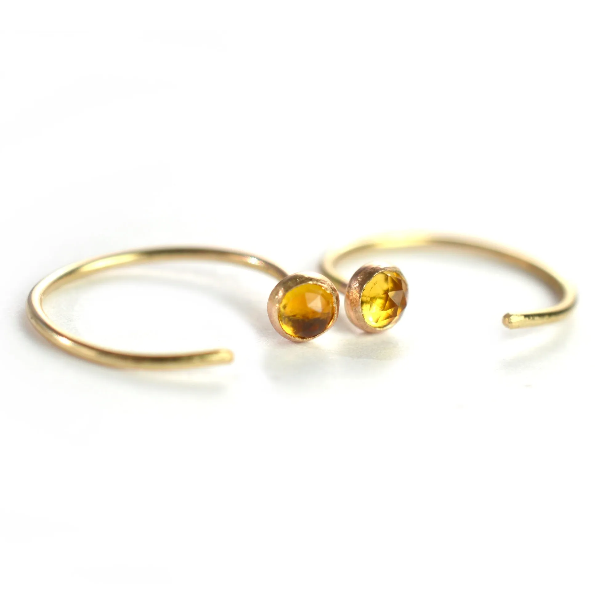Citrine Ear Huggers
