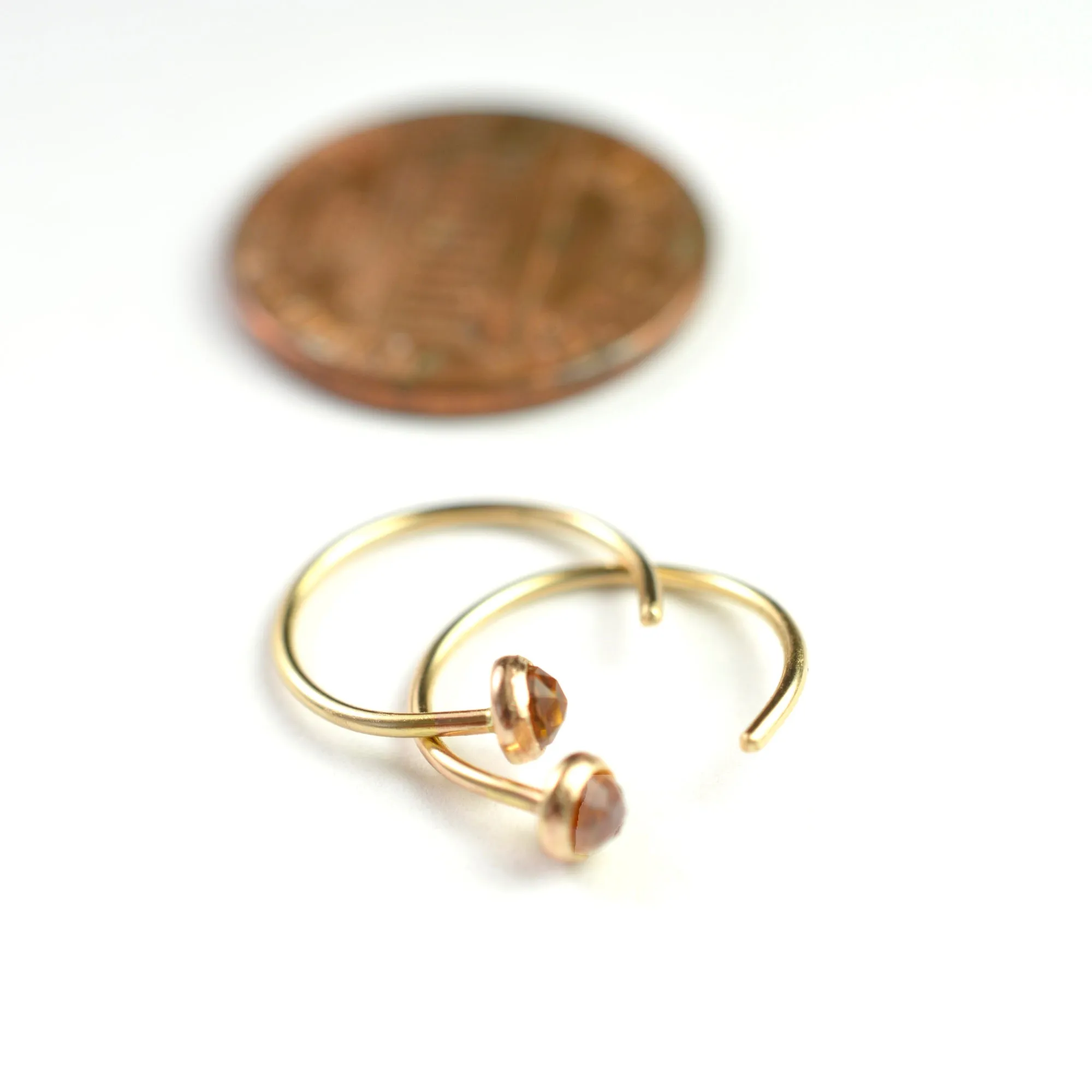 Citrine Ear Huggers