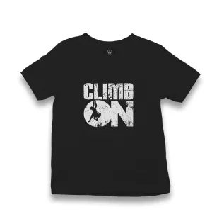 Climb On Kid's Black T-shirt
