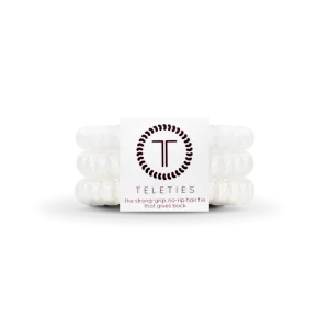 Coconut White Teleties Small 3-Pack Hair Tie