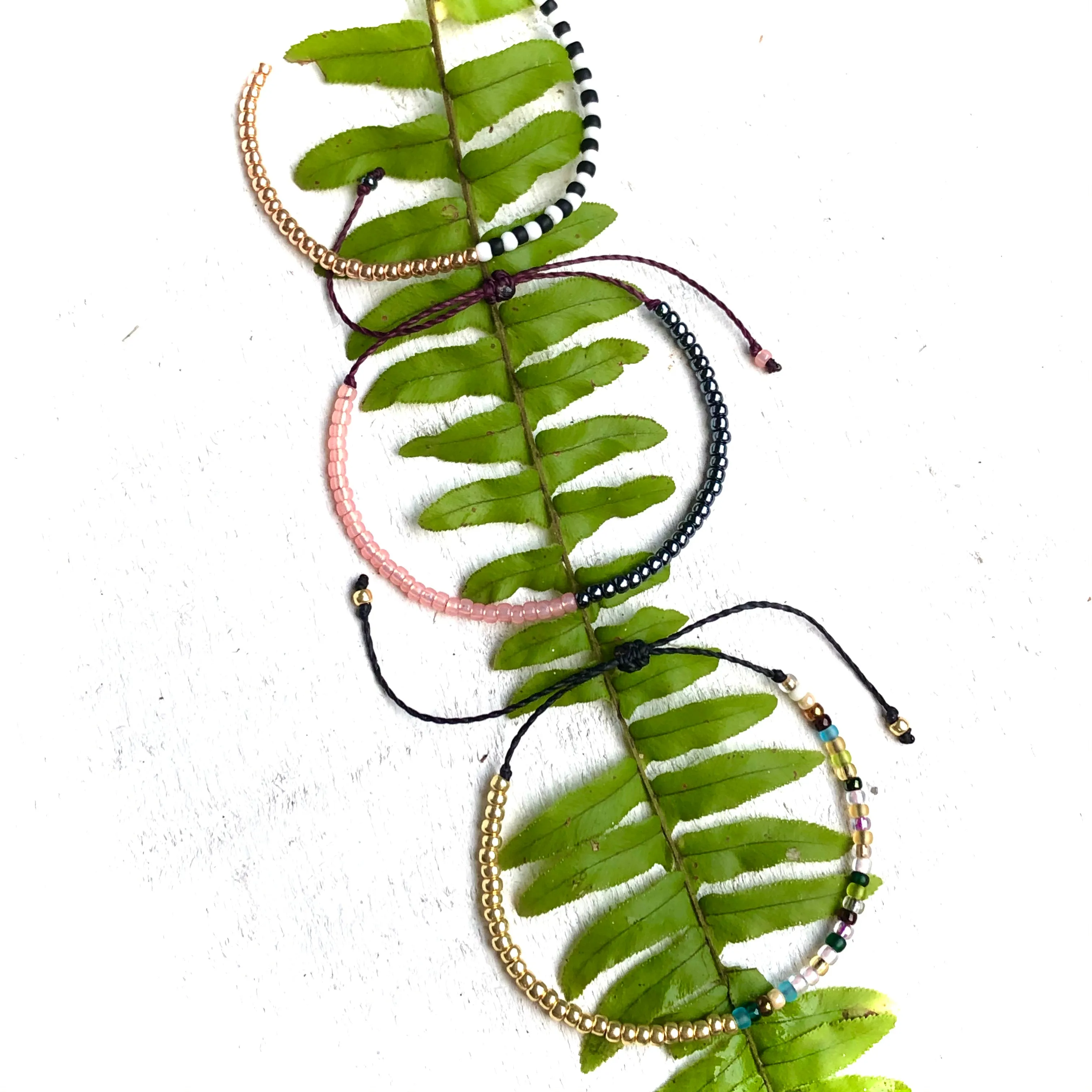 Color Block Seed Bead Bracelet