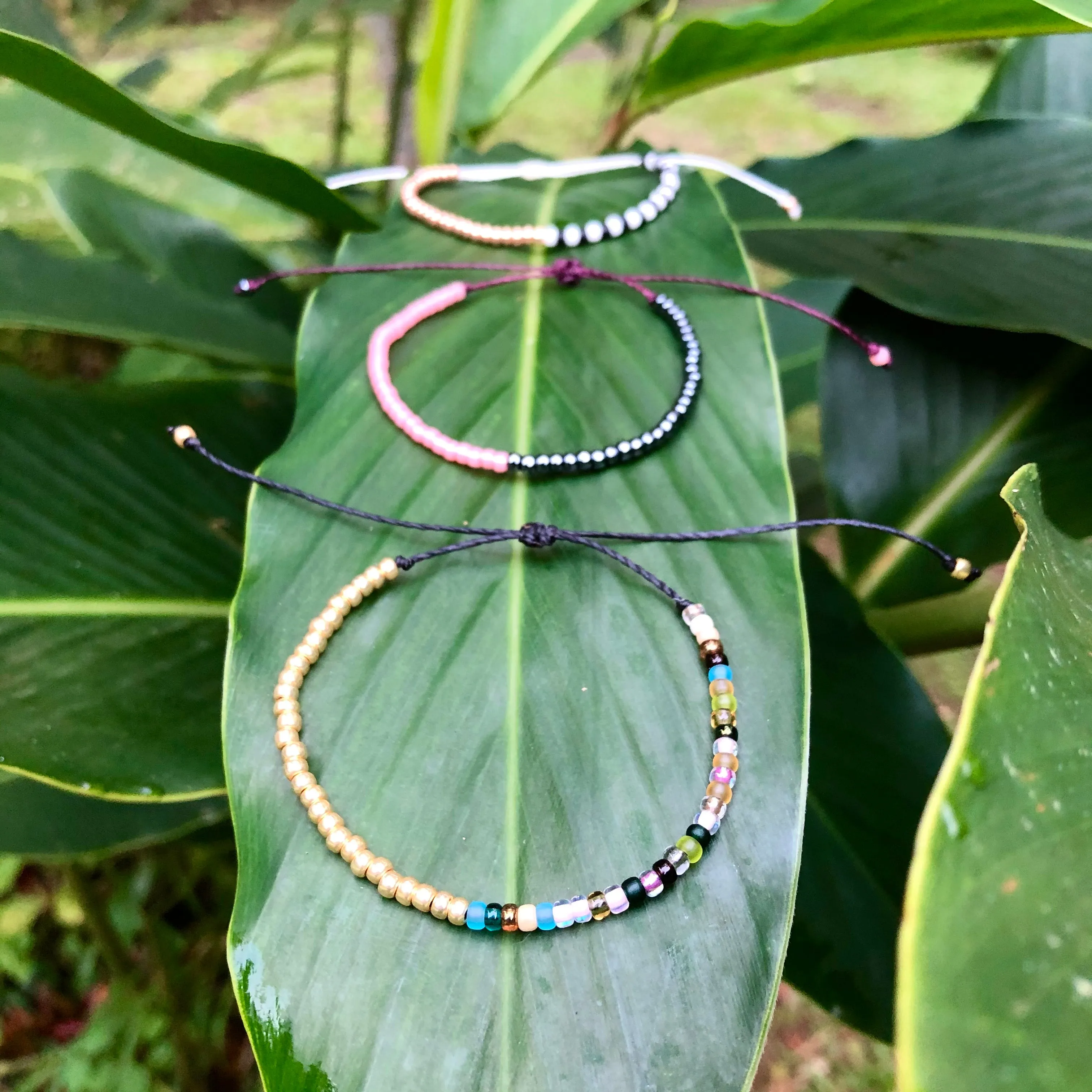 Color Block Seed Bead Bracelet