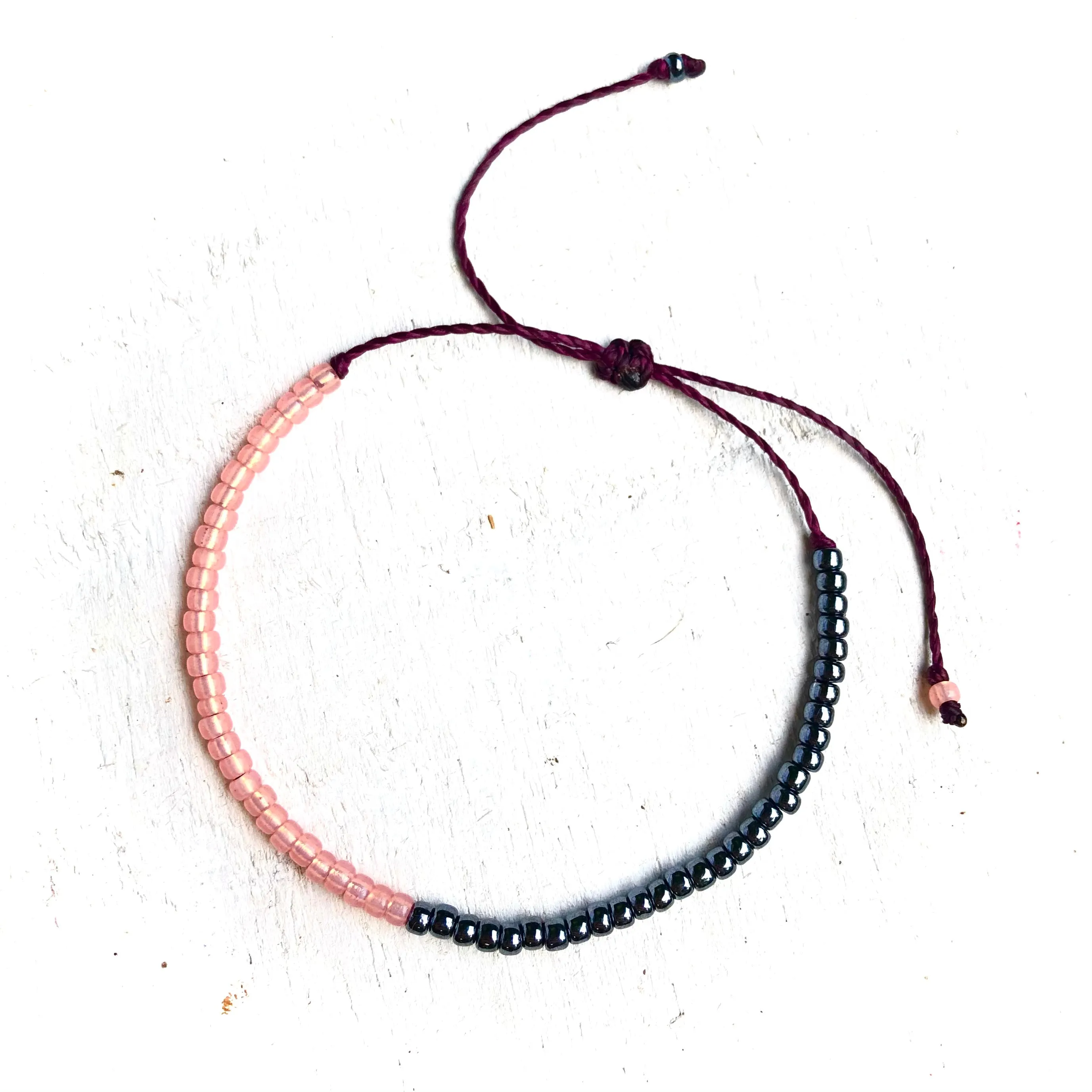 Color Block Seed Bead Bracelet