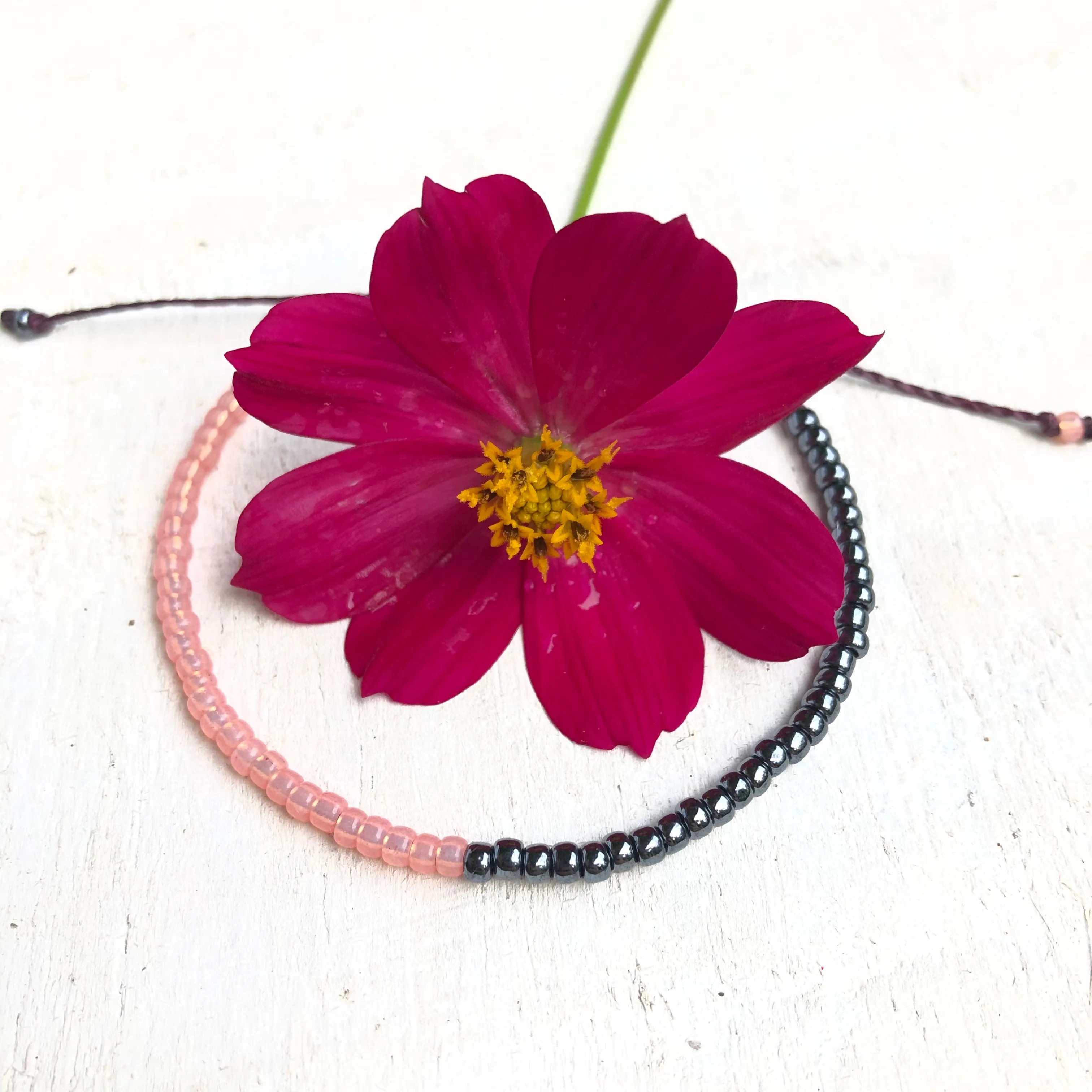 Color Block Seed Bead Bracelet