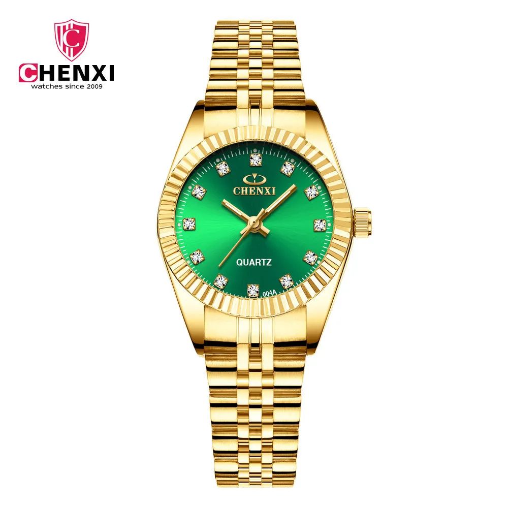 Couple Quartz Analog Gold Wrist Watches Luxury  Fashion Casual