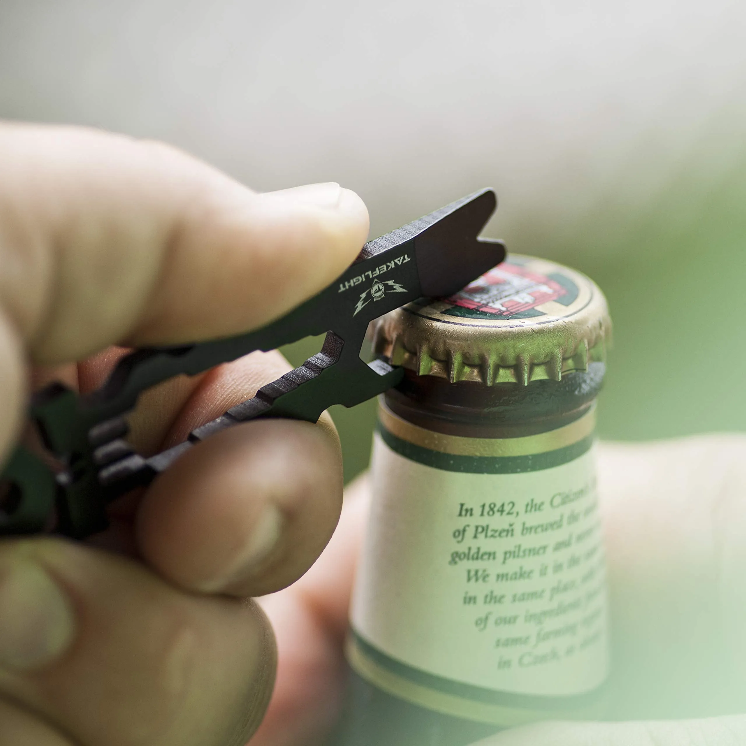 Credit Card Tool Gift Set – Wallet Tool Card and Bottle Opener Keychain   FREE Paracord Bracelet