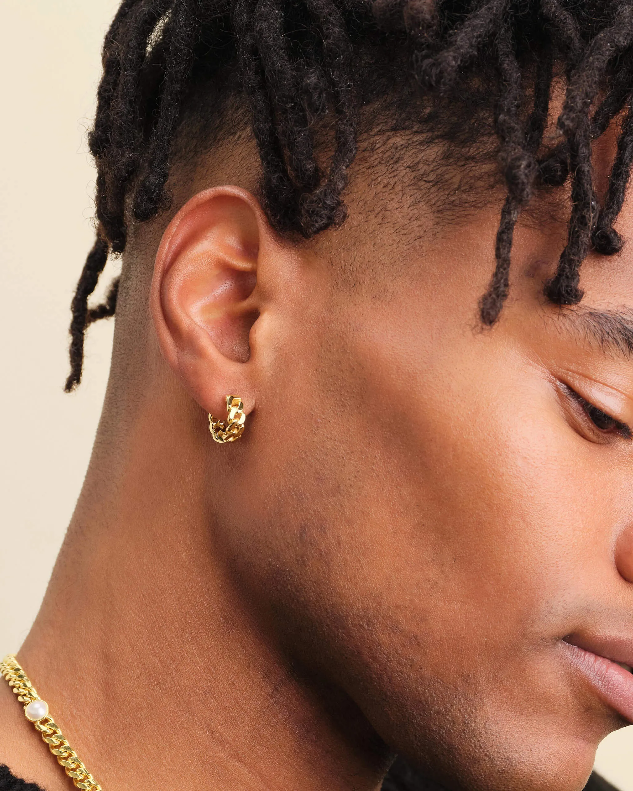 Cuban Link Earrings - Gold