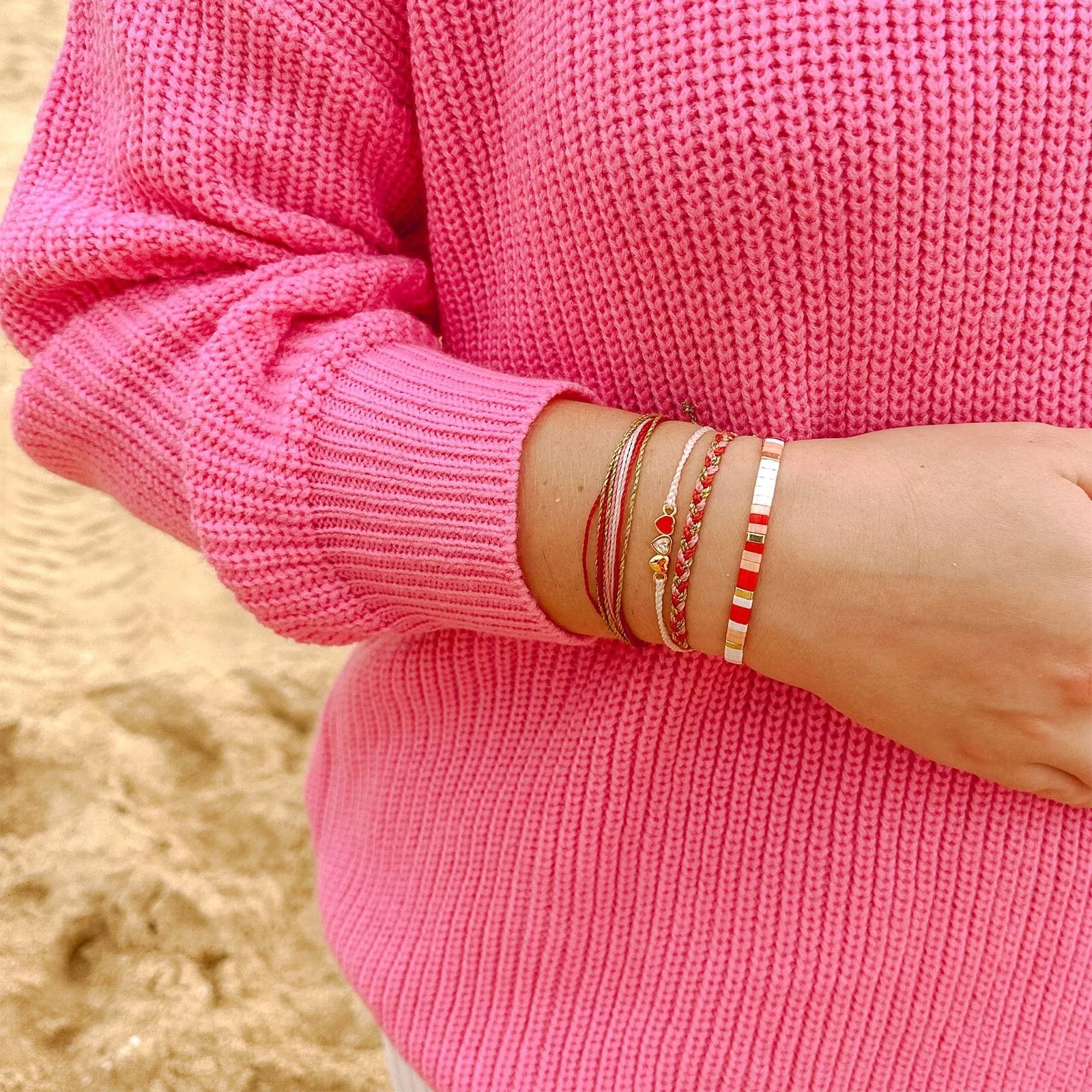 Cuteness Tile Bead Stretch Bracelet