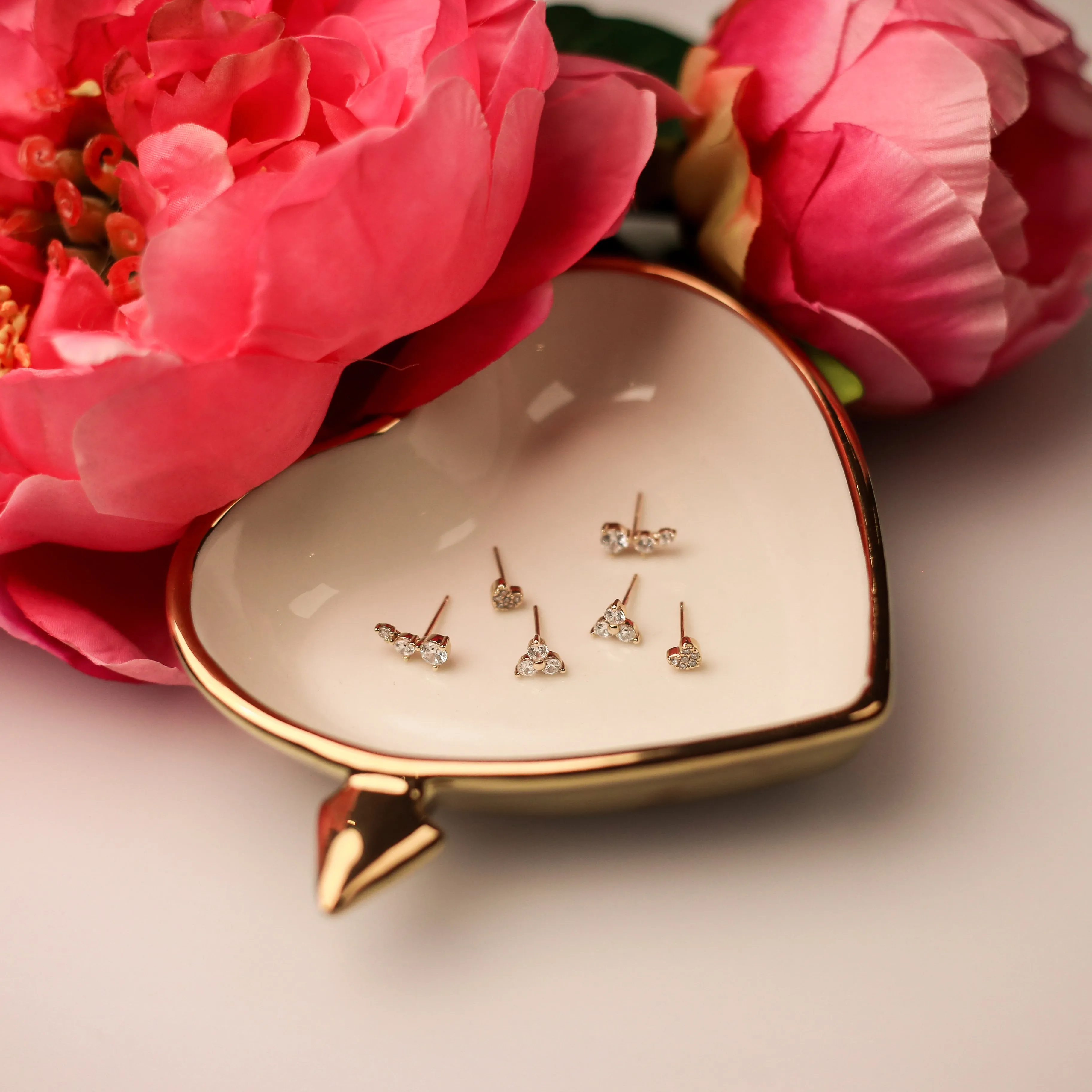 Dainty Lotus Stud Earrings