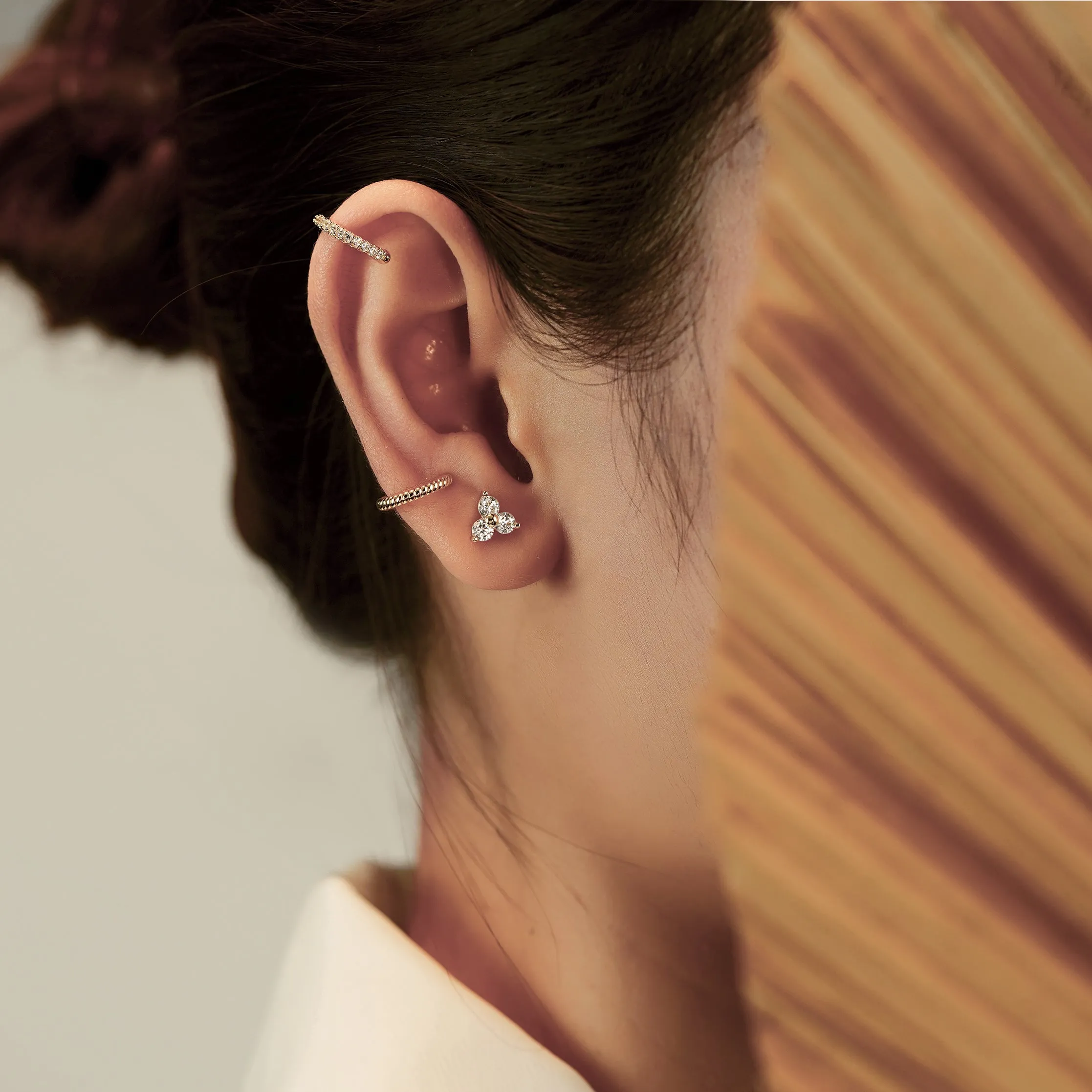 Dainty Lotus Stud Earrings