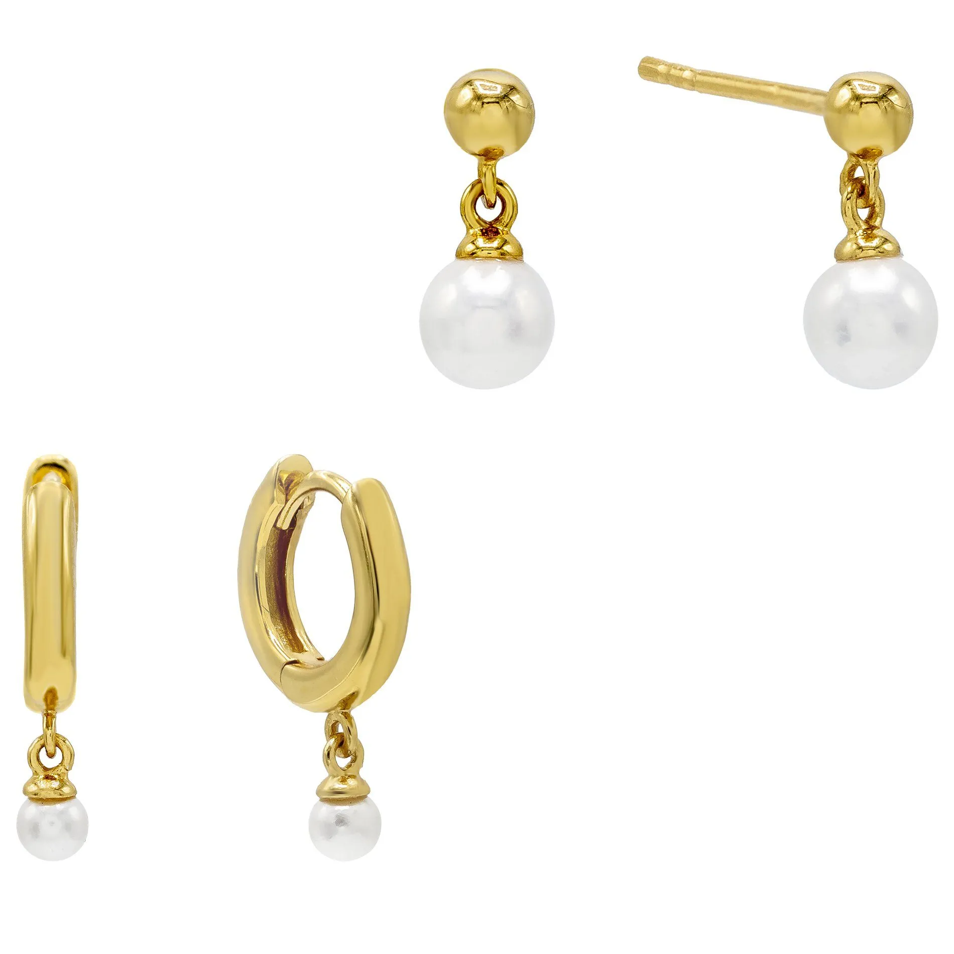Dangling Pearl Earring Combo Set