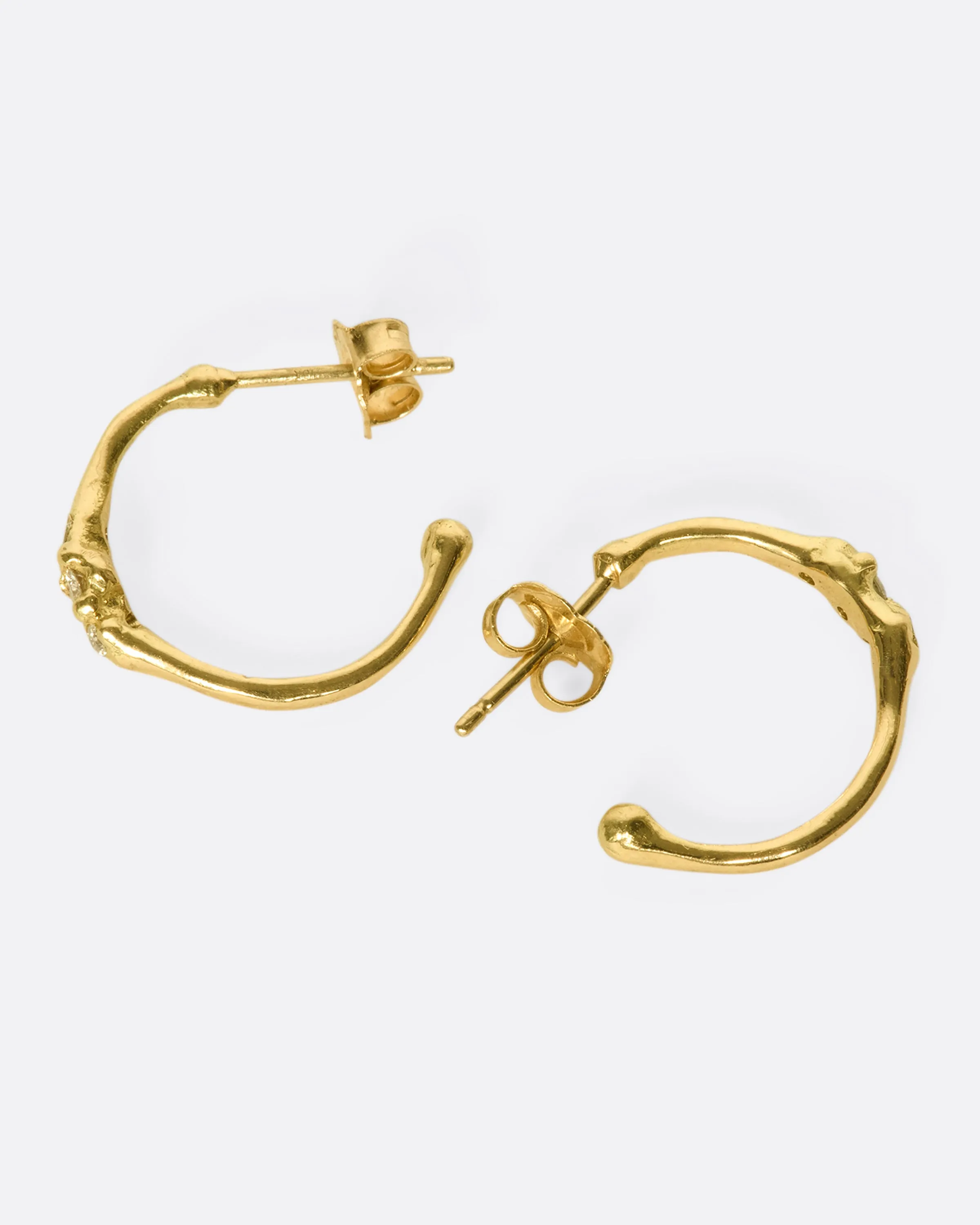 Diamond Cloud Huggie Hoops