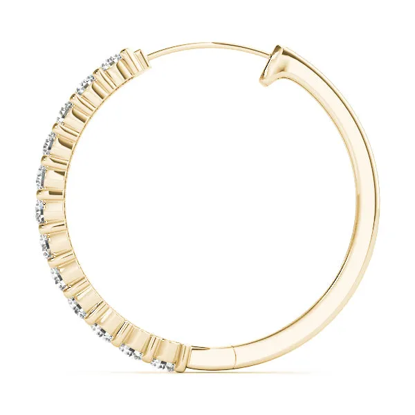 Diamond Hoop Huggies