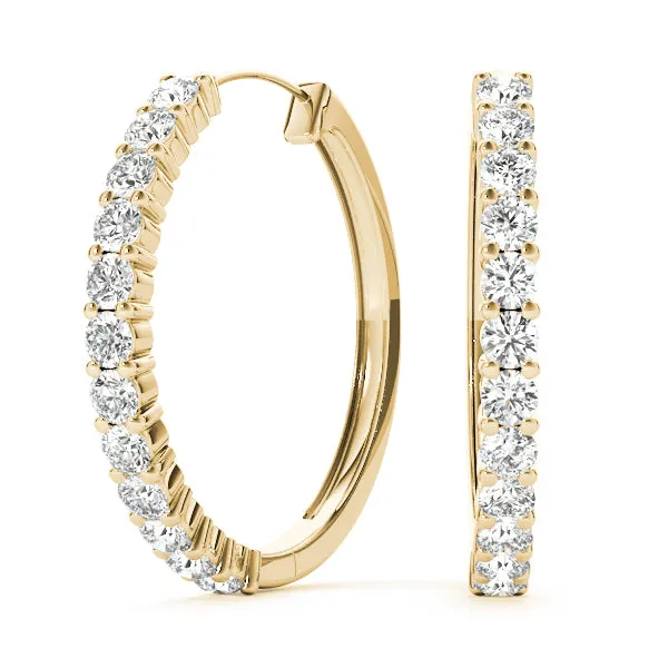 Diamond Hoop Huggies