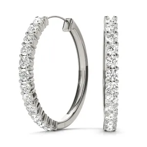 Diamond Hoop Huggies