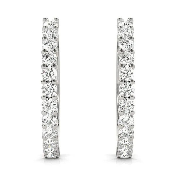 Diamond Hoop Huggies