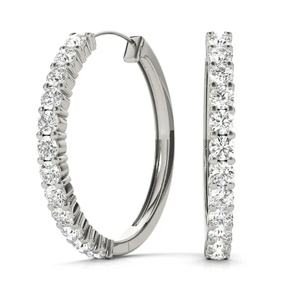 Diamond Hoop Huggies