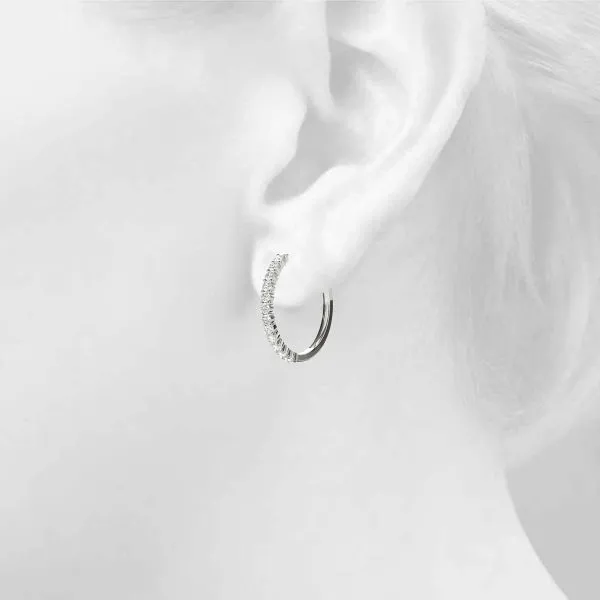 Diamond Hoop Huggies