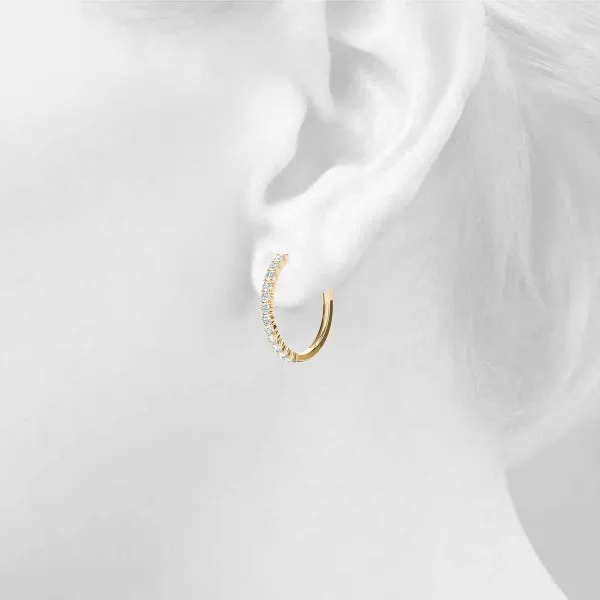 Diamond Hoop Huggies